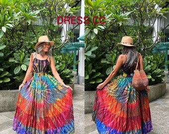 boho me tie dye maxi dress Tie Dye Maxi Dress (Women)