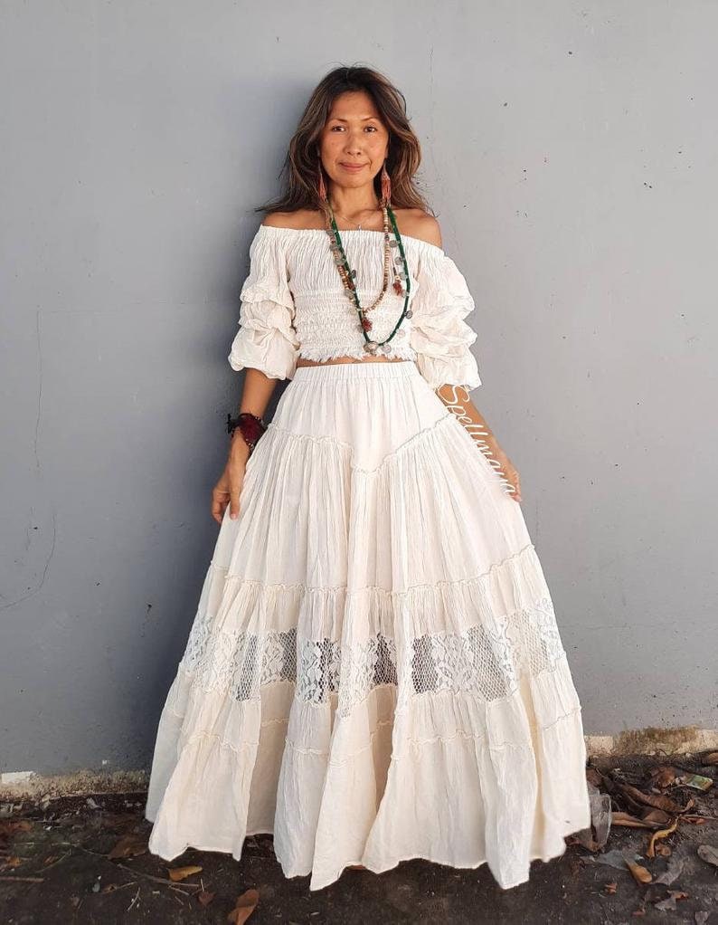 boho blouses and dresses Puffy Sleeve Blouse,off Shoulder Blouse,boho Wedding Set Top Skirt,maternity Photoshoot Set ,option Top Only,skirt Only, or Set this statement piece features