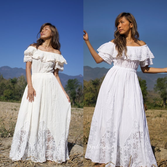 Bohemian Wedding Dress/mexican Maxi ...