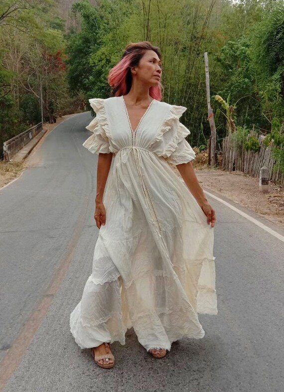 Bohemian Wedding Dress Mexican Spanish Latin Style Dress Etsy