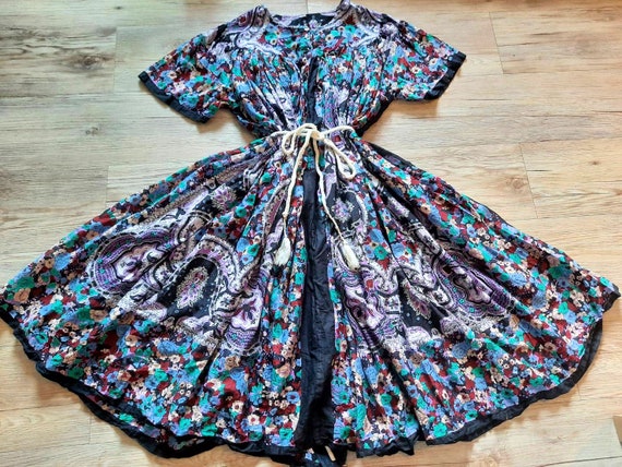 Bohemian gauze dress/Vintage 90s Indian Gauze Tent