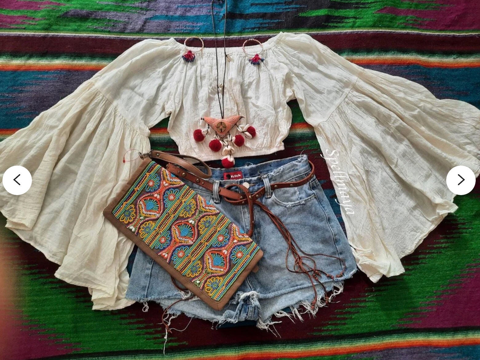 Damen Boho Bluse Mit 3/4-Ärmeln - Leichte Sommerbluse Mit Blumenmuster