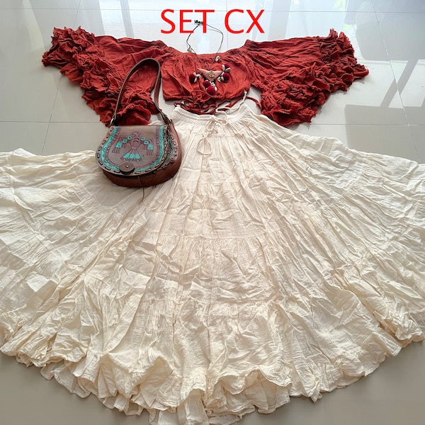 Handmade Bohemian Peasant Maxi Skirt,Gypsy Maxi Skirt,Summer cotton maxi skirt,Beach maxi skirt,Full Circle Maxi Skirt,Maternity photoshoots