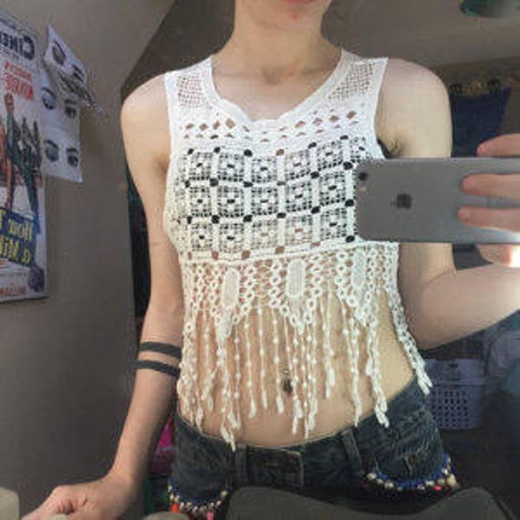 Ivory Fringe Fiesta Top Ivory Fringe Fiesta Top
