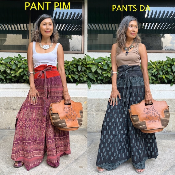 【INCHANT ME】[handmade] Flower Cotton Wide Pants handmade] Flower cotton wide pants (2C) - INCHANT ME