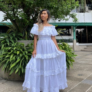 Boho off White Maxi Dress - Etsy