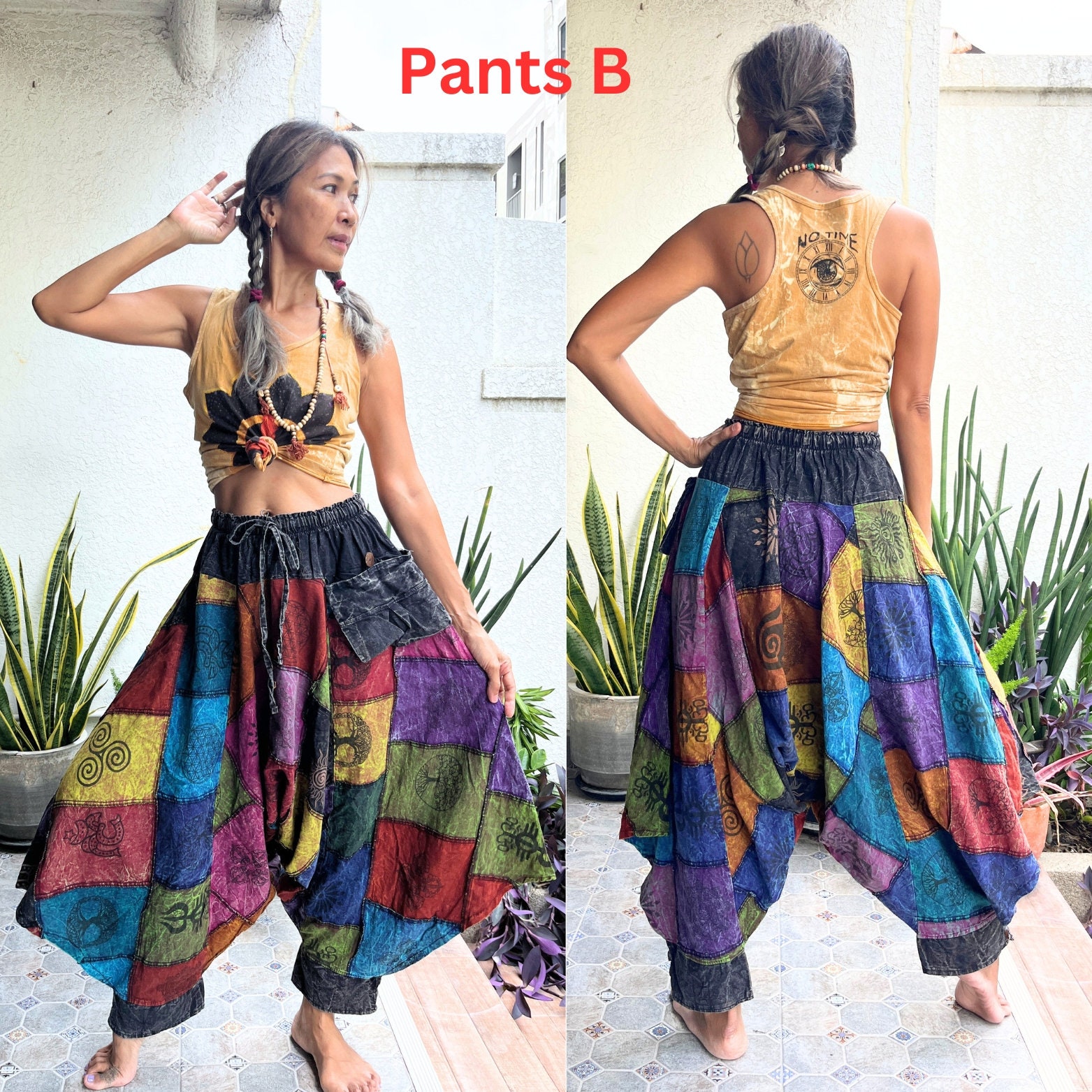 Handmade Patchwork Harem Pants,hippie Harem Pant,napelese