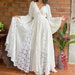 Boho Wedding Dress,White Wide Sleeve Wedding Dress,Deep V Neck Maxi Dress,Beach Wedding Dress,Maternity Maxi Dress,Photoshoot Wedding Dress. 