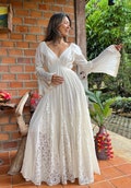Boho Smocked Off OR Cover shoulder Dress/Boho Wedding Dress/Maternity for Photoshoot Dress,Photography Maxi dress,Maternity Wedding dress. product logo