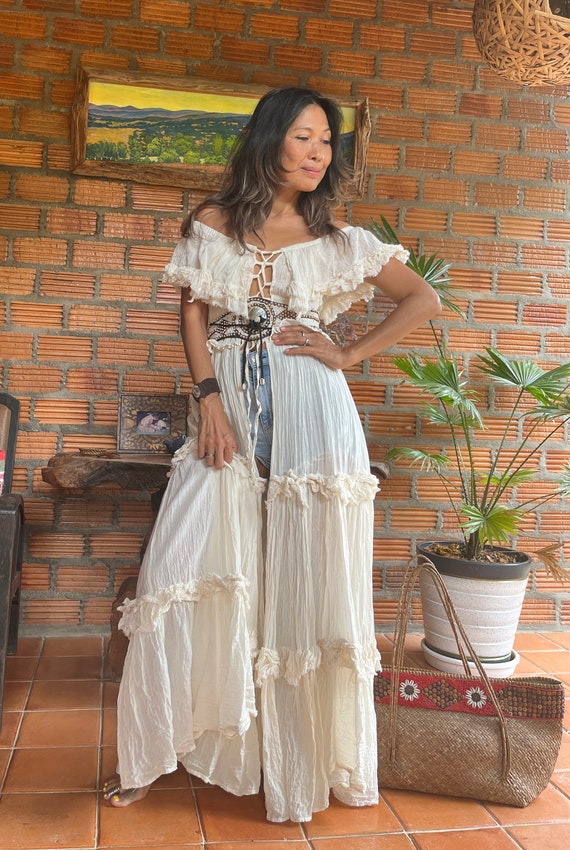 Kimono Bohemien Manica Lunga Donna - Copricostume Maxi In Tessuto Morbidissimo, Floreale, Per Spiaggia, Piscina, Relax E Viaggi
