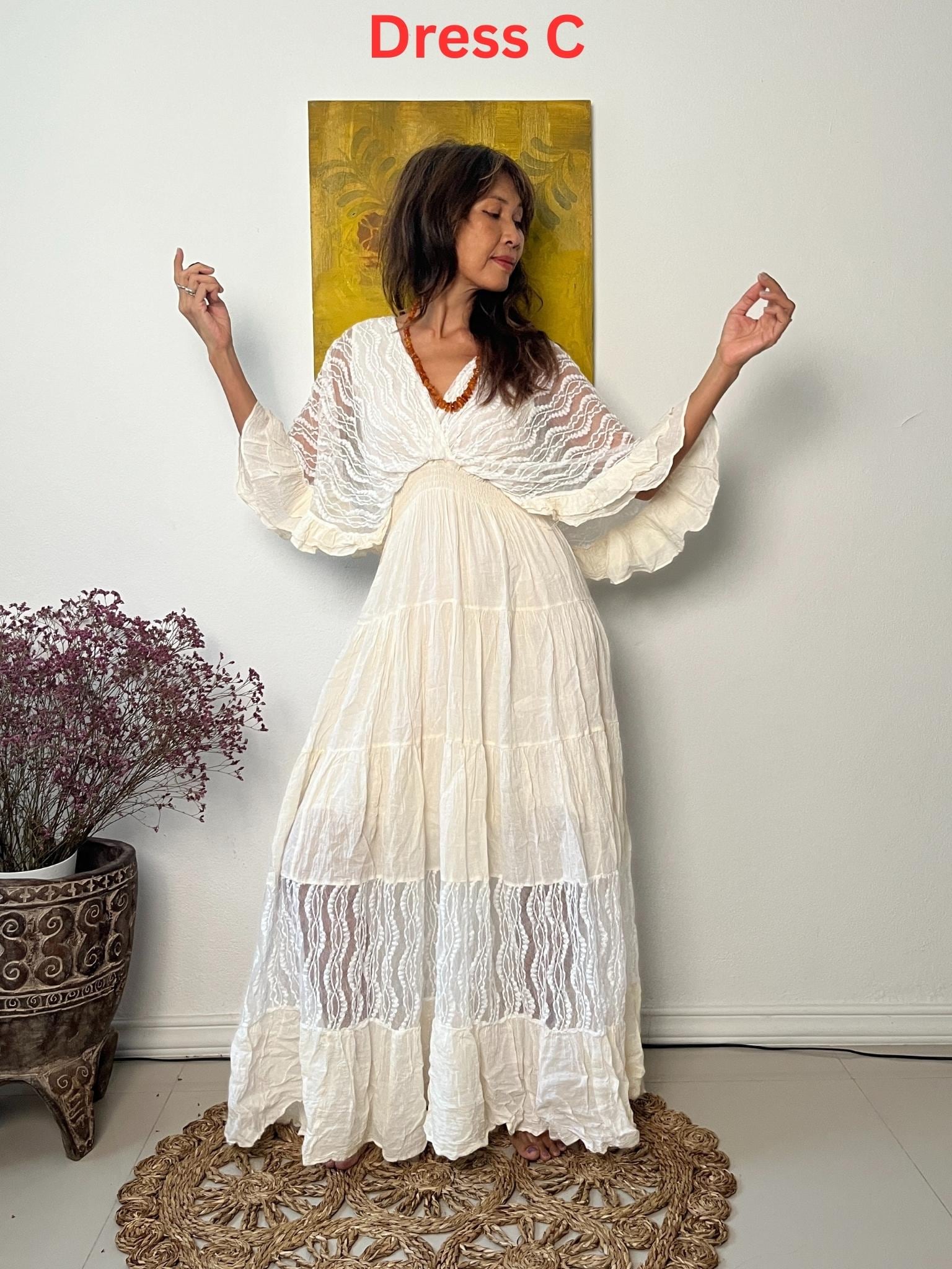 long sleeve maxi flowy dress S main image 1