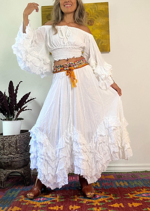 chinese dress ladies Jluxlabel New Age Draped Crop Top and Maxi Skirt Set in Black main image 1