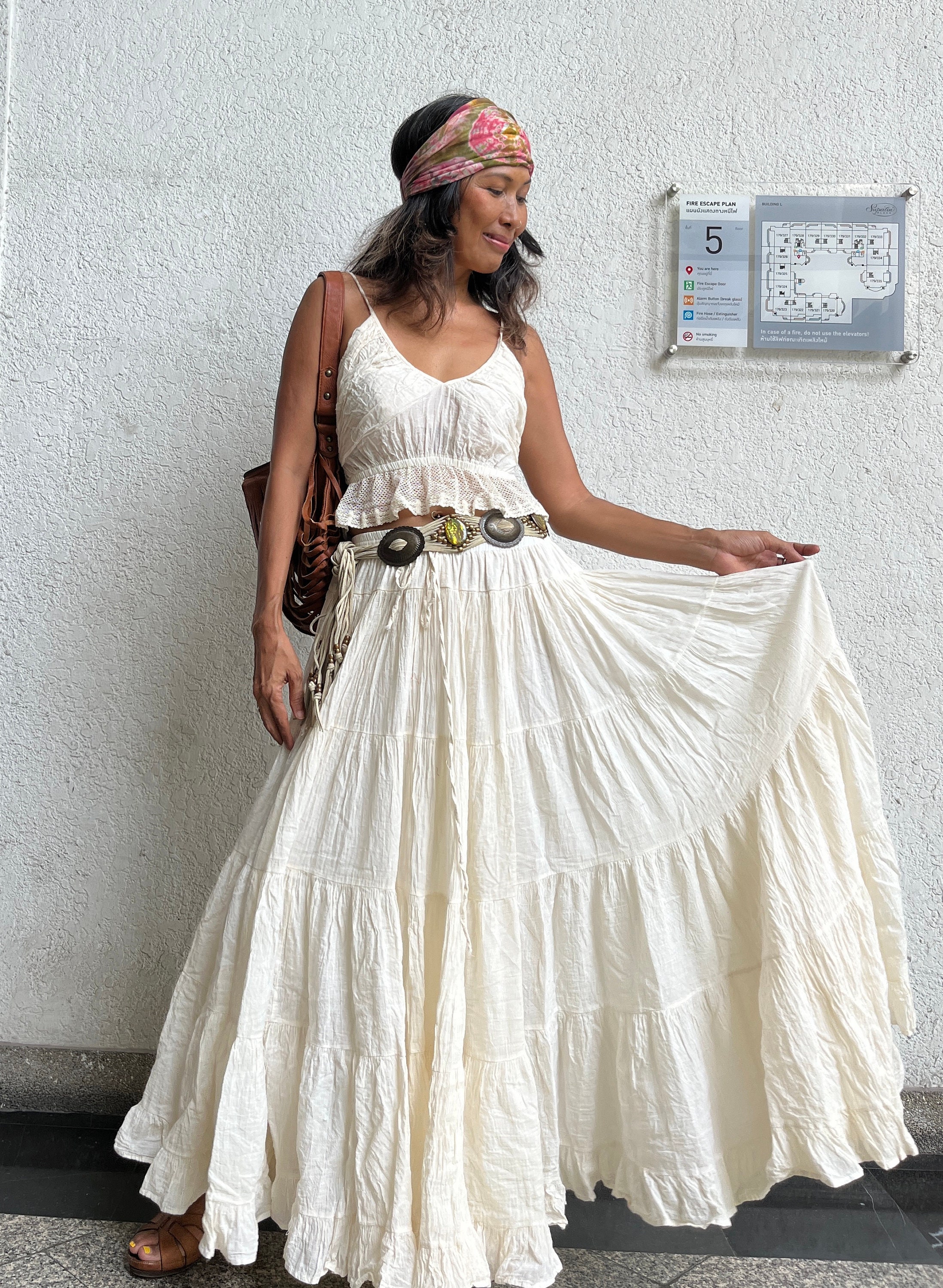 Boho Full Circle Maxi Skirt,boho Wedding Set Top and Skirt