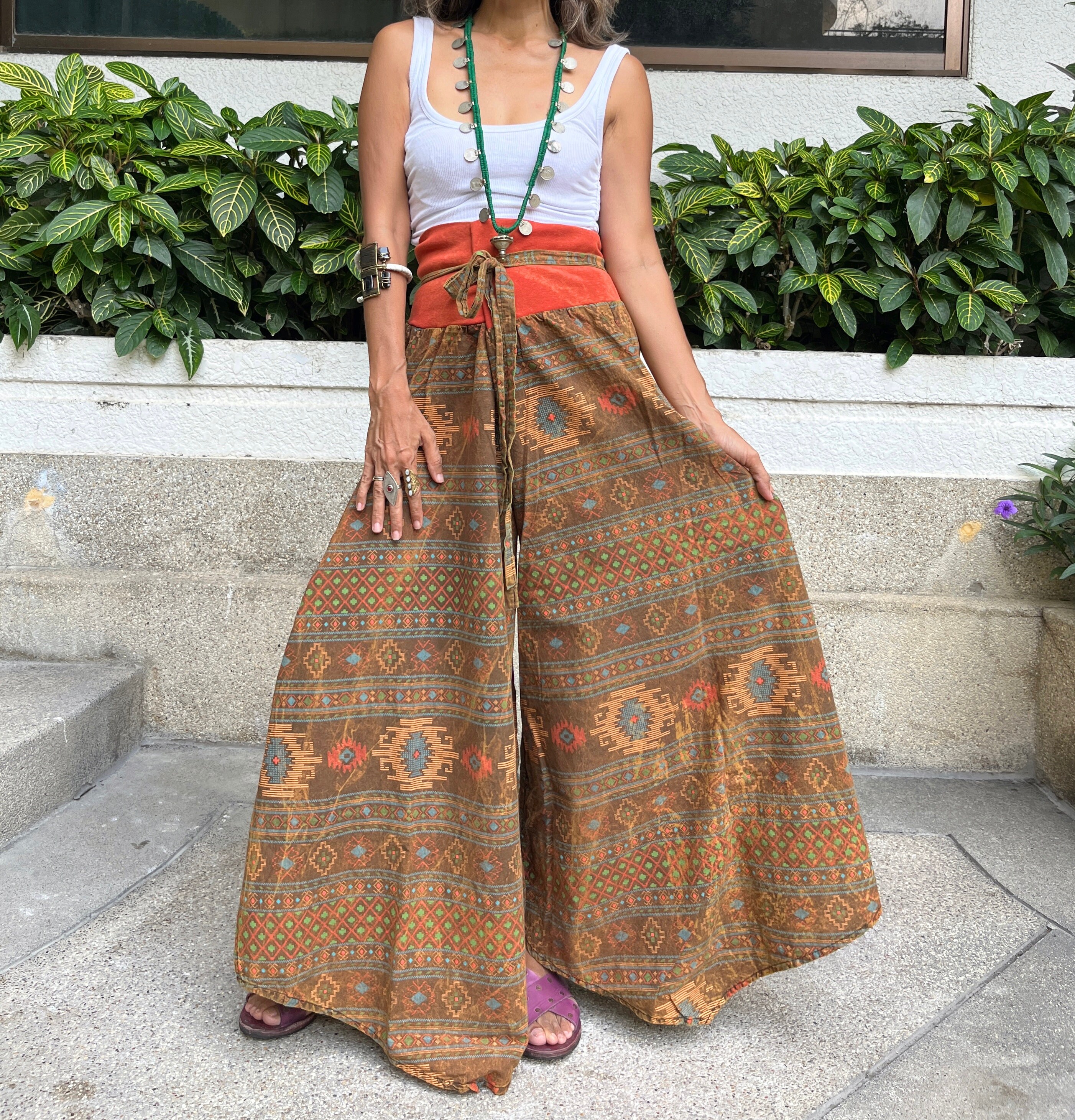 【SATIIIZ】Lupin Bijo Wide Cotton Pants Japanese Wide-leg Pants Men Extra Baggy Cotton Linen