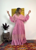 Boho Lace Trim Cotton Maxi Dress/Kaftan Wedding Dress/ Boho Wedding Dress/Ruffle Maxi Dress/Maternity for Photoshoot Cotton Lace trim dress. product logo