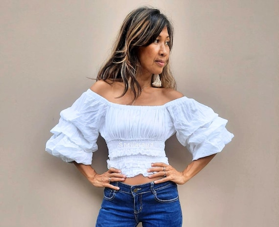 Bohemian Puffy Sleeve Blouseoff 
