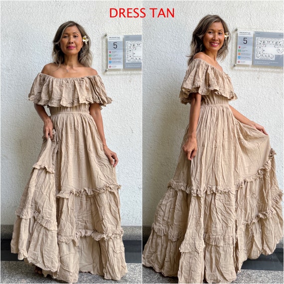 Ruffled Off Shoulder Maxi Dress Ruffled Off Shoulder Maxi Dress
