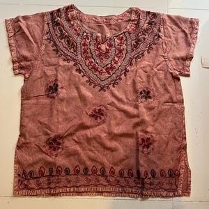 Flora Indian Blouse/Festival Indian Top/Hippie Indian Blouse 3colours/Stone wash Indian Blouse. Hand picked from India