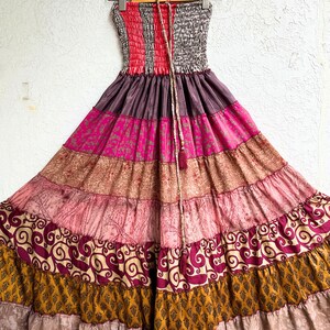 Upcycled Sari Smocked Fairy Dress #40 main image 0