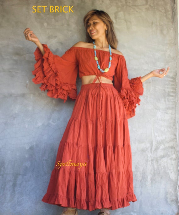 Handmade Bohemian Peasant Maxi Skirt gypsy Maxi Skirt summer Cotton Maxi Skirt beach Maxi Skirt full Circle Maxi Skirt hippie Maxi Skirt. Etsy