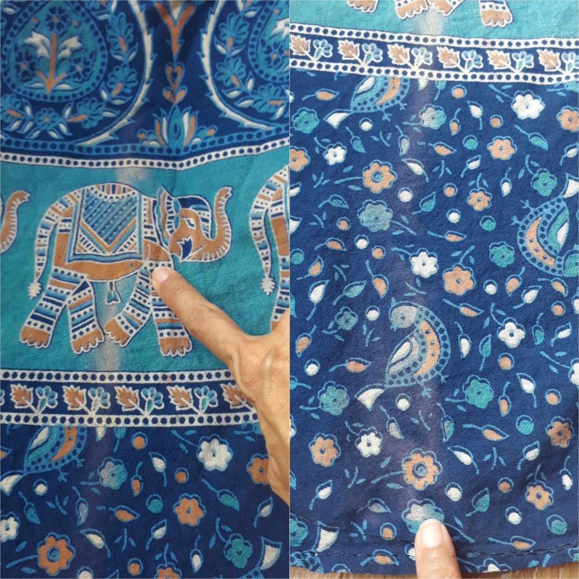 Handmade Indian Block Printed Dress 3 Colors/bohemian High Low Etsy