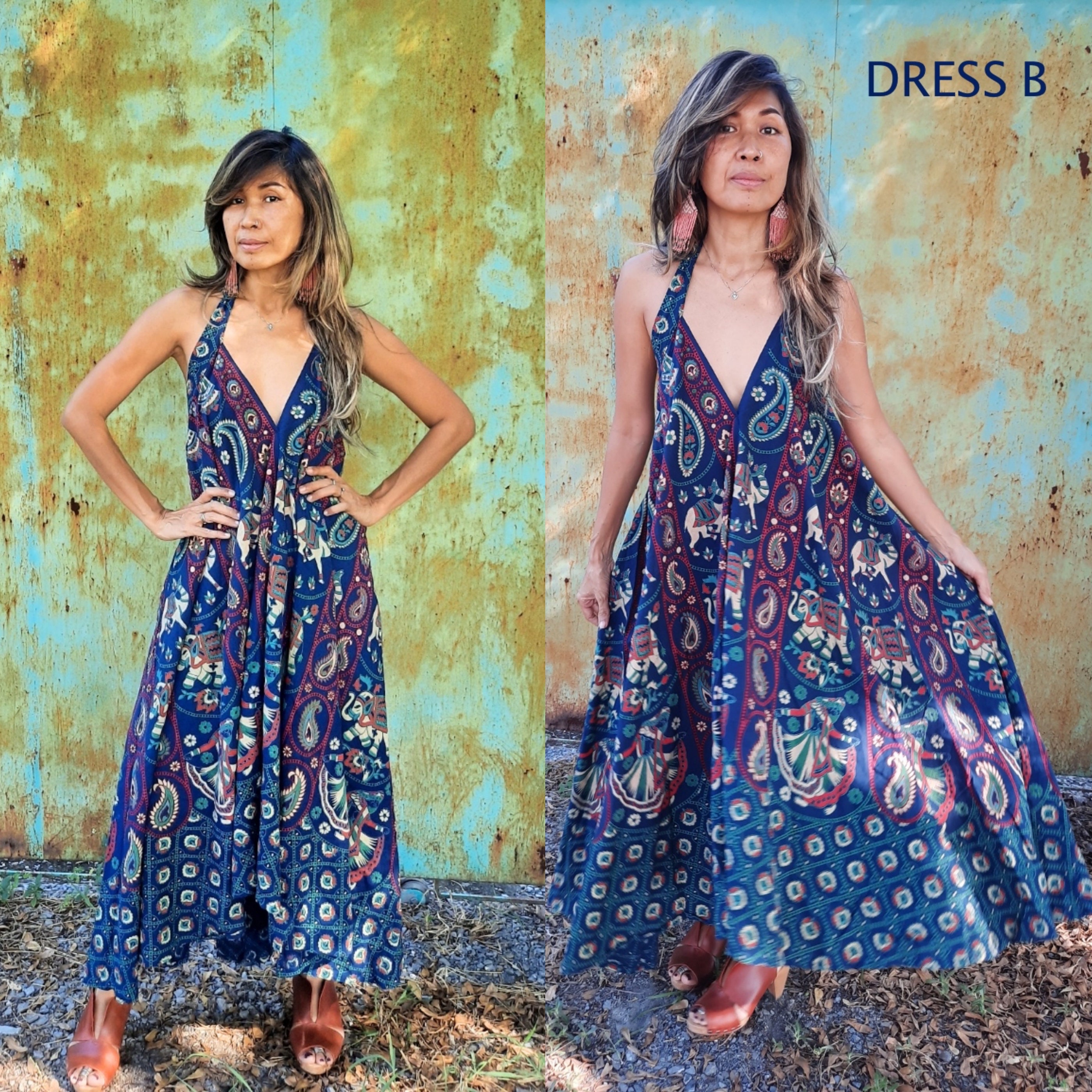 summer bohemian maxi dresses PRETTYGARDEN Womens Summer Boho Maxi Dress Trendy Short Sleeve V Neck