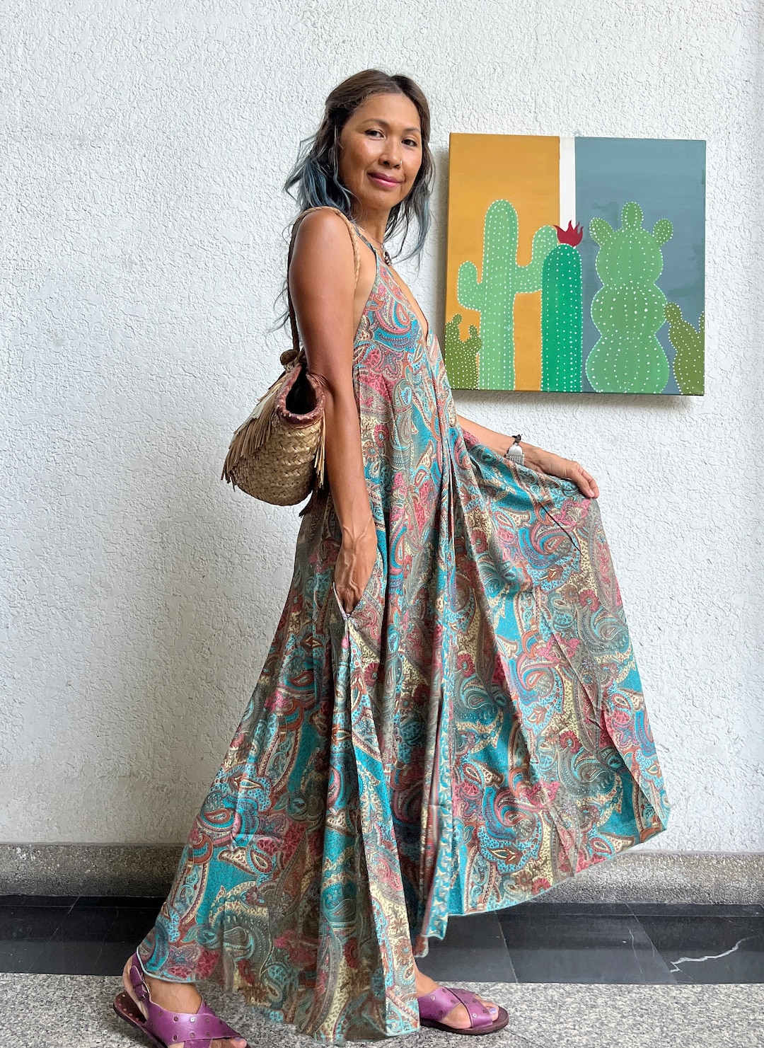 boho paisley maxi dress Mallory Boho Paisley Maxi Dress