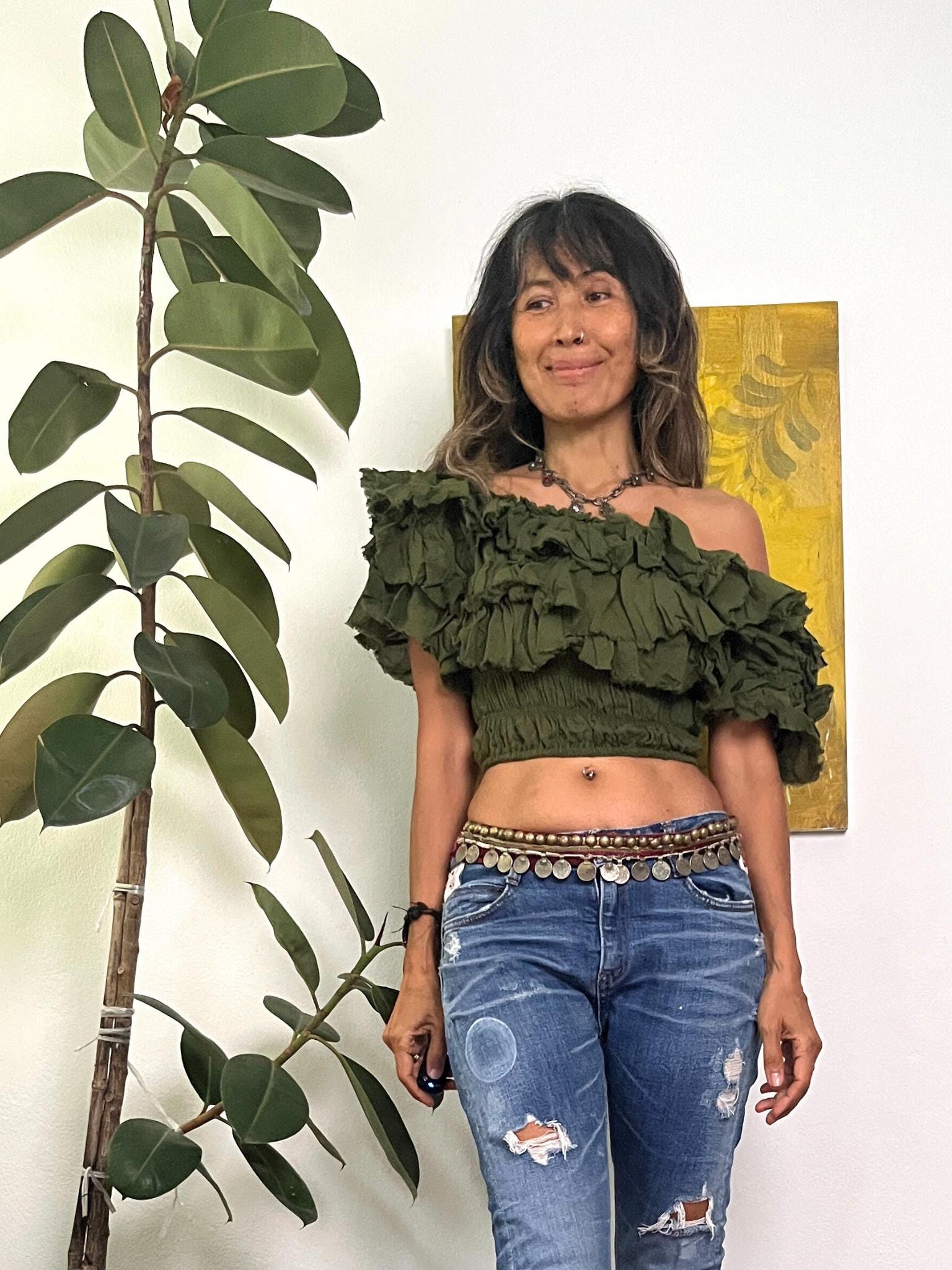【BOHEMIAN SEOUL】LAYERED OFF-SHOULDER TOP レディース bohemian seoul LAYERED OFF-SHOULDER TOP