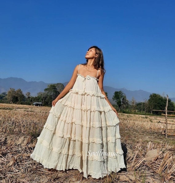 Boho Ruffle Maxi Dressboho Wedding 