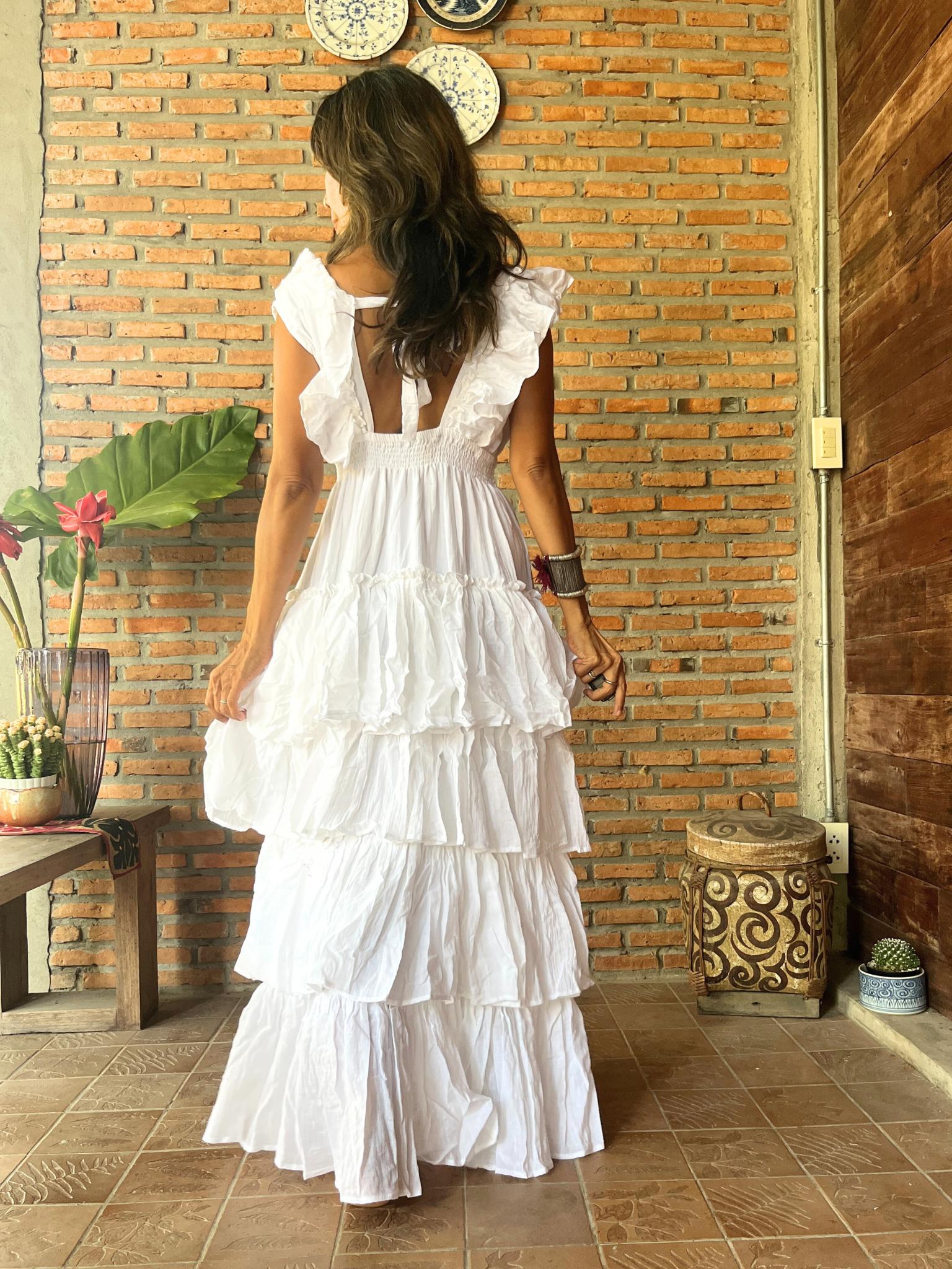 Boho Ruffle Wedding Dress,white Wedding Dress,boho Layer Maxi Dress,maternity for Photoshoot Ruffle Maxi Dress,deep V Neck Wedding Dress. - Etsy Boho Ruffle Wedding Dress,white Wedding Dress,boho Layer Maxi Dress,maternity for Photoshoot Ruffle Maxi Dress,deep V Neck Wedding Dress. - Etsy