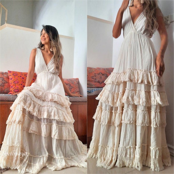 Cotton White Dress, Women Cotton Dress, Maxi Cotton Dress, Long Cotton Dress,  Summer White Dress, Bohemian White Dress, Elopement Dress -  Canada