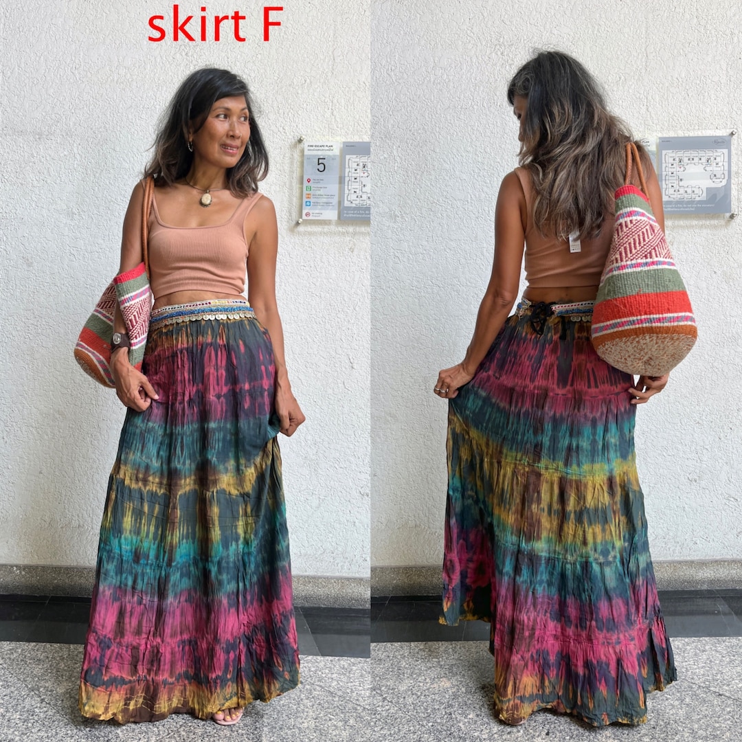 Tie Dye Tulip Maxi Skirt