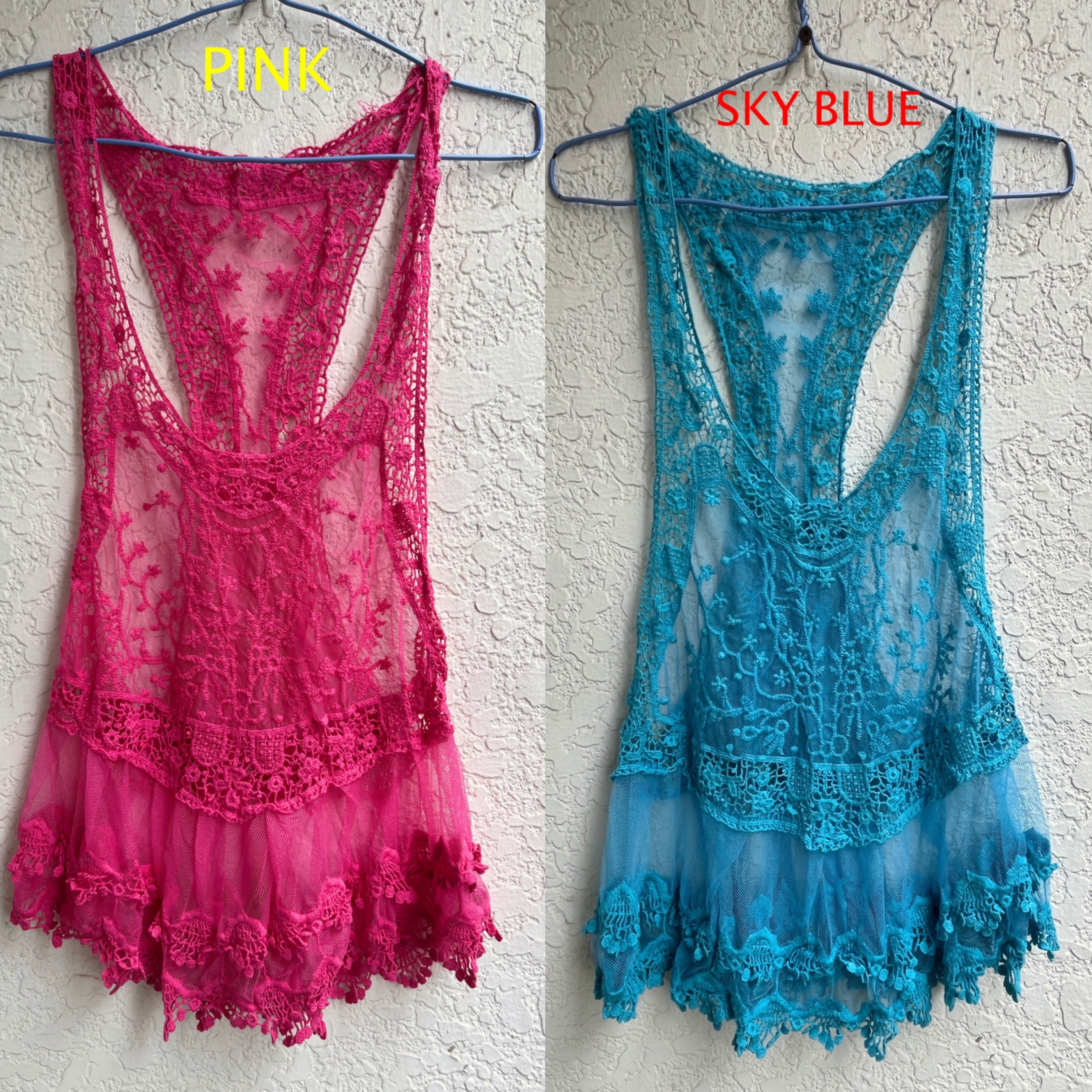 Sheer Lace Tank Top /boho Lace Top/ Romantic Lace Top/swim