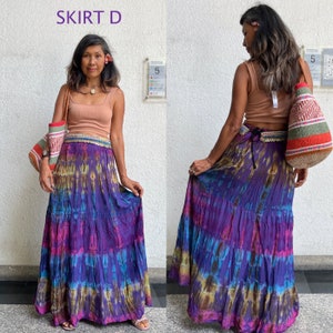 Key West Drawstring Ruched Mini Skirt Tie Dye Brown Multi