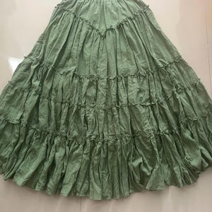 Boho Maxi Skirt/Boho Set Clothing,Cotton Maxi Skirt,Maternity 2 piece set,Festival 2 Pieces set, Options for Top Only,Skirt Only, or Set Plaid Green skirt
