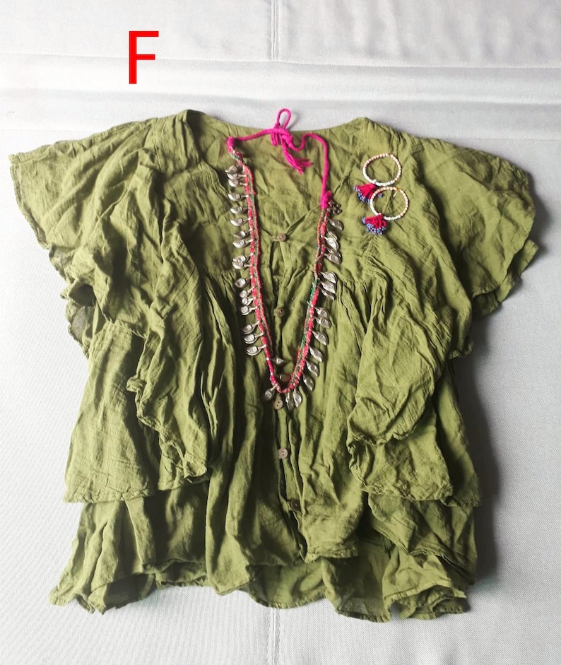 Handmade Cotton Dye Blouse 10 colorsBohemian raw cotton BlouseHippie Light Weight topBeach cotton blouseEveryday Summer cotton blouse