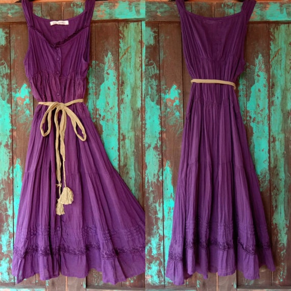 Vintage Dark Purple Dress/sundress ...