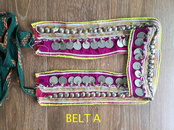 Vintage Kuchi Belt, Coin Belt, Gypsy Belt, Vintage