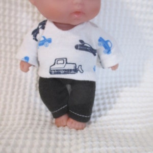 Berenguer BOY 5&quot; Doll Clothes PICK 2 Pc. Pant Set and Long Sleeve Shirt