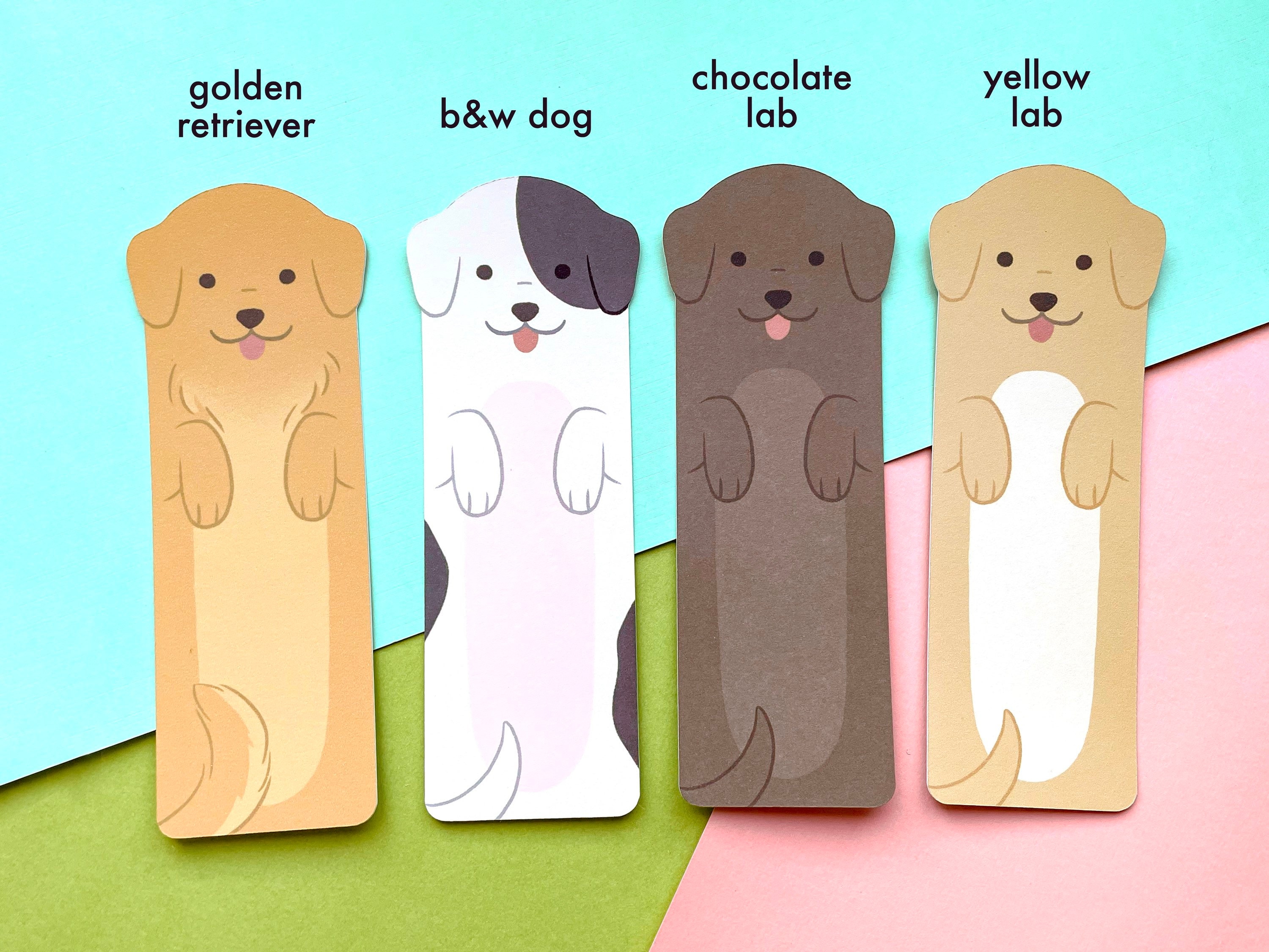 Cute Dog Bookmark Dog Lover Gift Golden Retriever Etsy