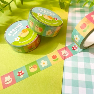 Spring Washi Tape | Pastel Nature Washi Tape | Cute Cottagecore Washi Tape