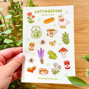 Cottagecore Sticker Sheet Cute Cottage Living Planner Stickers - Etsy