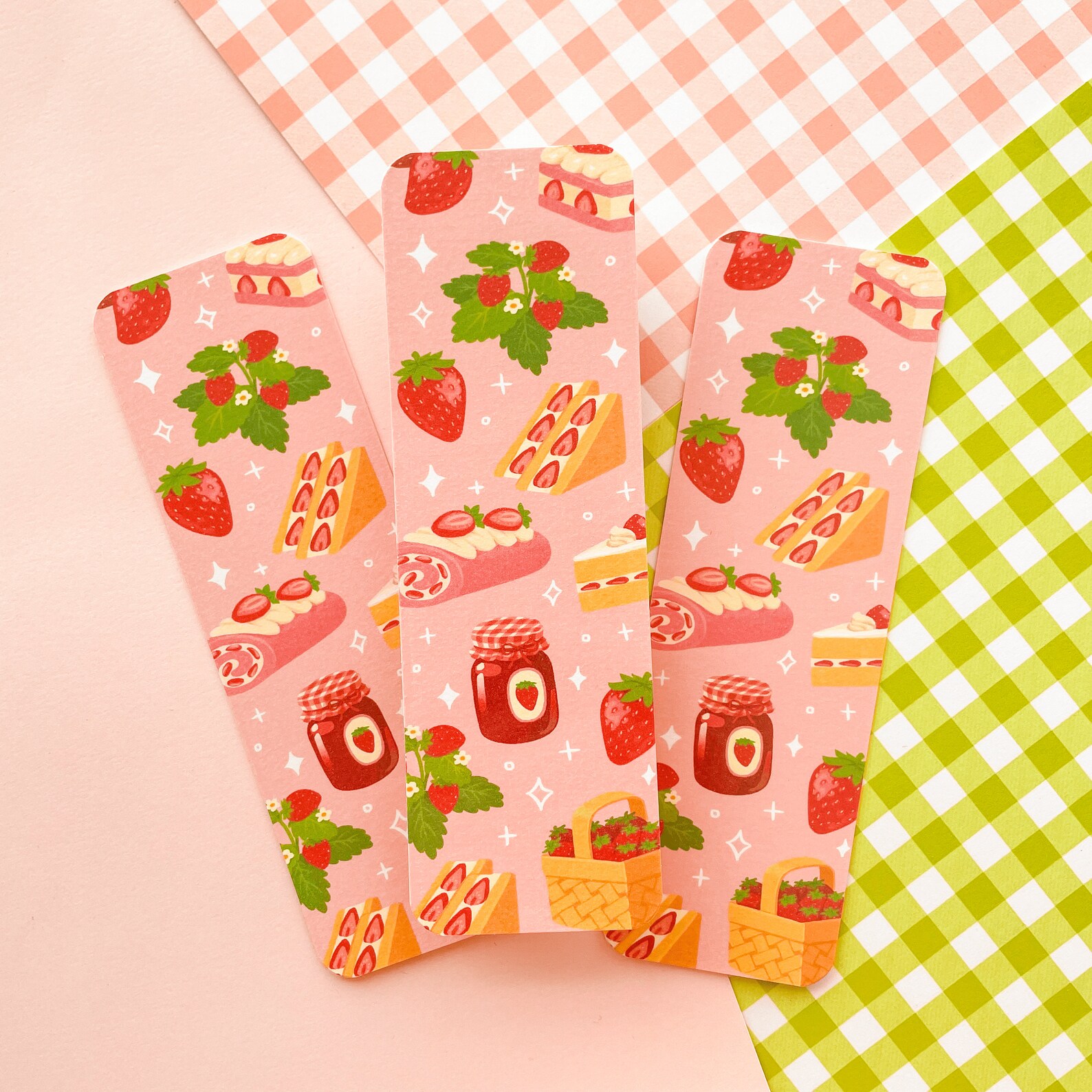 Cute Strawberry Bookmark Book Lover Gift Kawaii Bookmark Etsy