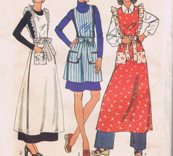 Simplicity Apron Pattern 6732 Size 818 Bust Etsy