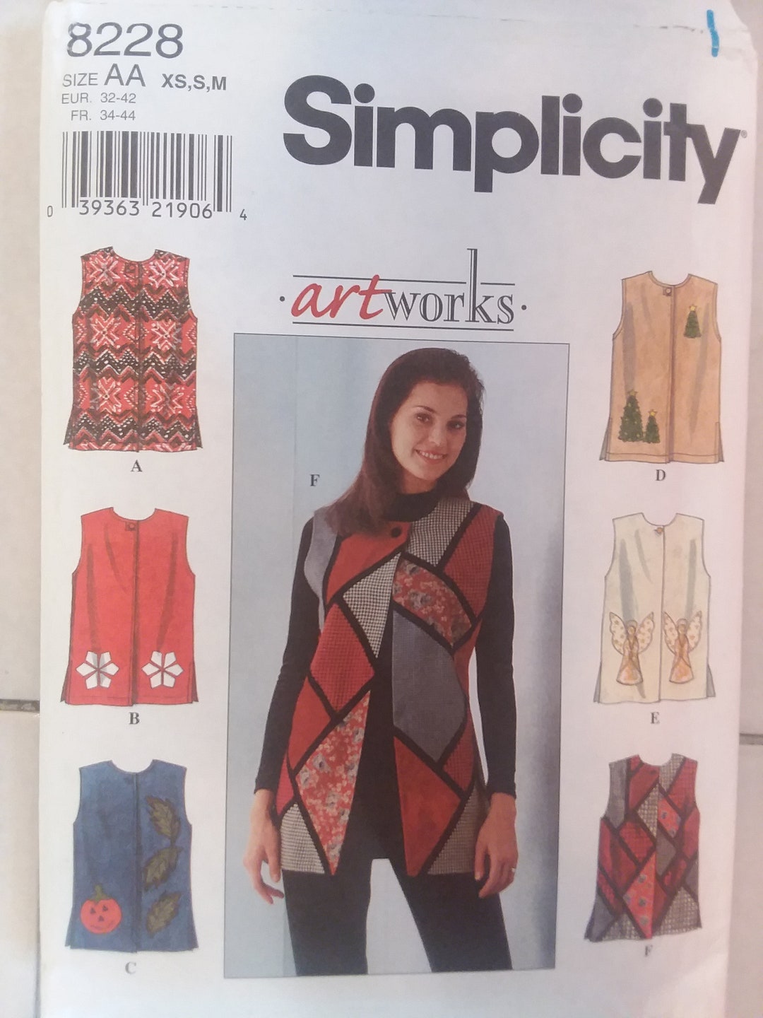 Simplicity Vest Pattern 8228 Taglia 616 Busto Etsy Italia
