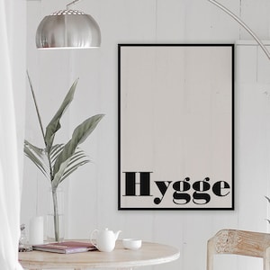 Hygge Art Print for living room. Instant download poster to update your spaces in a scandinavian style image 1