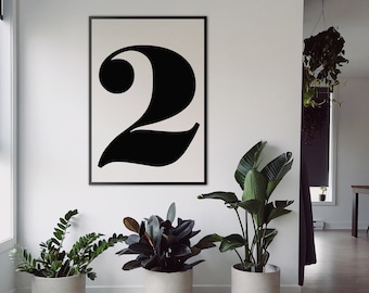 Number prints for living room decor. Big numbers to easy decor available as an art print to Instant download to update your home decor