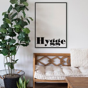 Hygge Art Print for living room. Instant download poster to update your spaces in a scandinavian style image 2