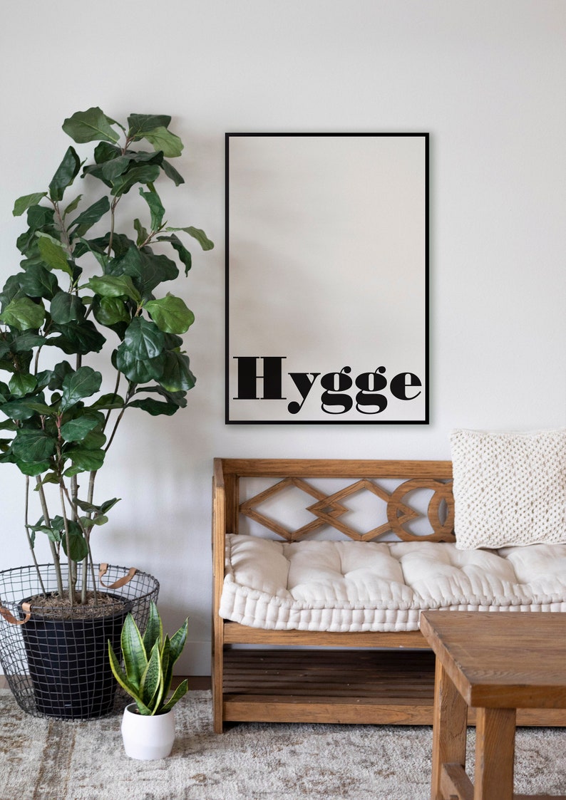 Hygge Art Print for living room. Instant download poster to update your spaces in a scandinavian style image 2