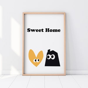 Sweet home Bright Poster. Instant download printable. Young Lifestyle. Ready to frame 20 sizes. Familiy print Bright Living room decor image 1